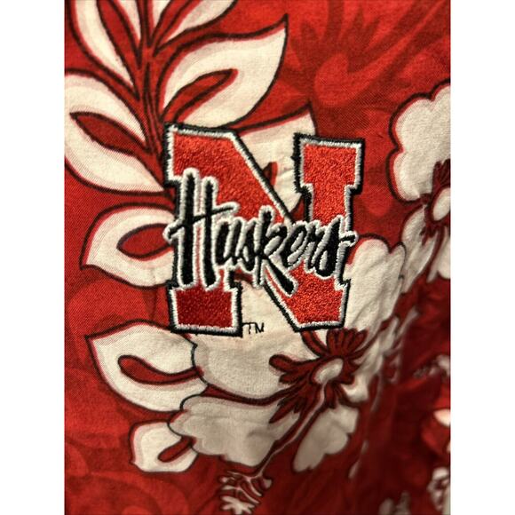 Nebraska Cornhusker Hawaiian Button down Shirt Size XL - Picture 2 of 4